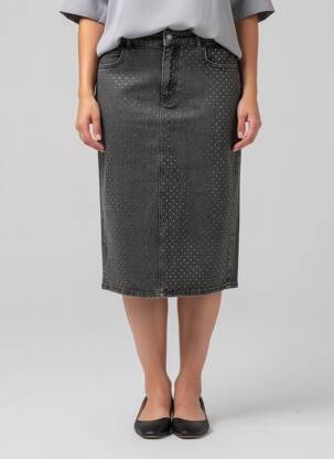 Fustă midi elasticitate gri TWINSET femeie