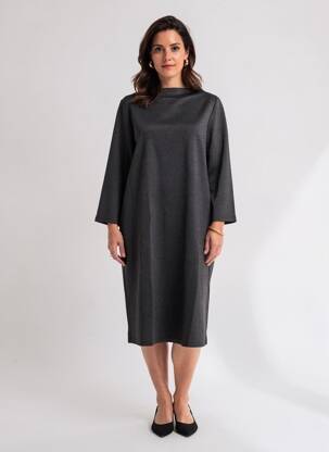 Rochie midi mâneci lungi mâneci lungi negru STREET ONE femeie