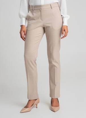 Pantalon slim talie elastică mărime normală bej BRANDTEX femeie