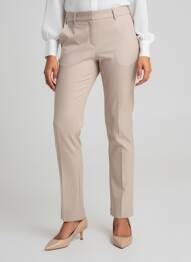 Pantalon slim talie elastică mărime normală bej BRANDTEX femme