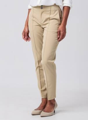 Pantalon slim talie elastică mărime normală bej STREET ONE femeie