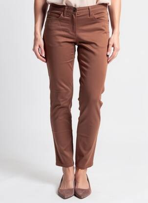 Pantalon slim elasticitate mărime normală maro BRANDTEX femeie