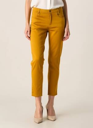 Pantalon 7/8 elasticitate mărime normală galben LA FIANCÉE femeie