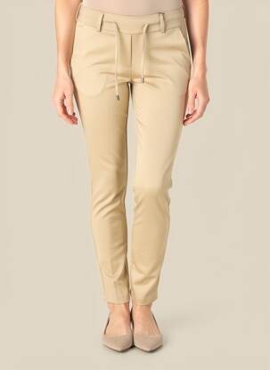 Pantalon slim talie elastică mărime normală bej COPENHAGEN femeie