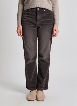 Pantalon drept elasticitate talie înaltă gri MKT STUDIO femeie