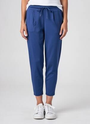 Pantalon 7/8 talie cu cleme mărime normală albastru ICHI femeie
