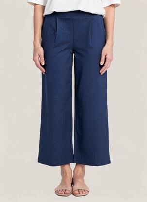 Pantalon 7/8 elasticitate mărime normală albastru ICJHI femeie