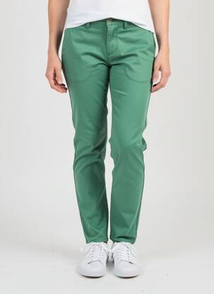 Pantalon chino talie joasă talie joasă verde HAPPY femeie