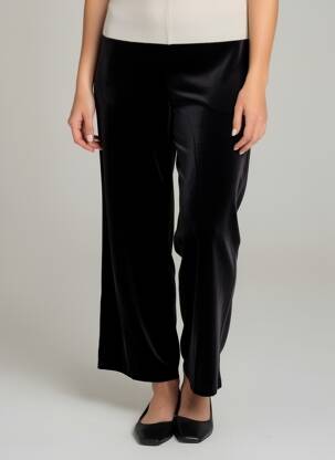 Pantalon drept elasticitate mărime normală negru GRACE & MILA femeie