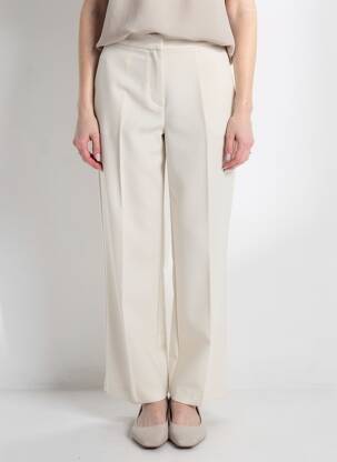 Pantalon drept țesătură crep mărime normală bej B.YOUNG femeie