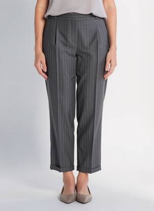 Pantalon drept elasticitate mărime normală gri PAKO LITTO femeie