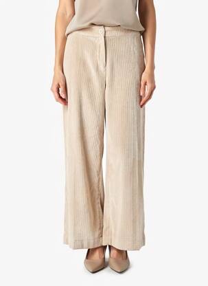 Pantalon larg buzunare mărime normală bej SIGNE NATURE femeie