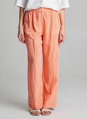 Pantalon larg buzunare mărime normală portocalie AMERICAN VINTAGE femeie