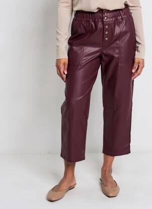 Pantalon 7/8 talie elastică mărime normală violet HOD femeie