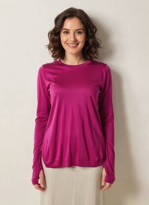 Tricou mâneci lungi mâneci lungi violet LA FEE MARABOUTEE femeie