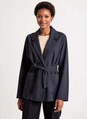 Jachete casual guler tip costum albastru LA FEE MARABOUTEE femeie