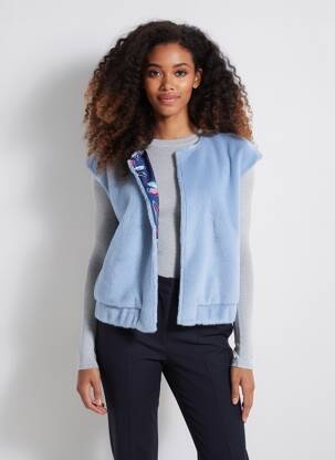 Jachete casual guler rotund albastru POM AMSTERDAM femeie