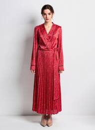 Rochie lungă mâneci lungi mâneci lungi roșu SCOTCH & SODA femeie