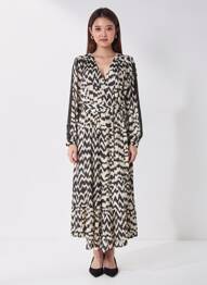 Rochie lungă mâneci lungi mâneci lungi negru LA PETITE FRANCAISE femeie