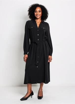 Rochie lungă mâneci lungi mâneci lungi negru GERARD DAREL femeie