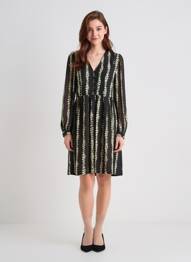Rochie midi mâneci lungi mâneci lungi negru LA PETITE FRANCAISE femeie