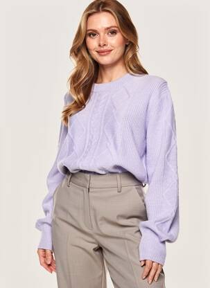 Pulover țesătură melanj mâneci lungi violet CECIL femeie