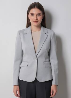 Sacou croială cambrată gri ICHI femeie