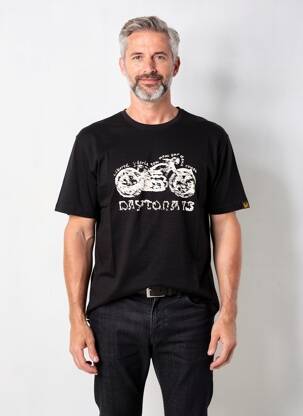 Tricou elasticitate mâneci scurte negru DAYTONA bărbat