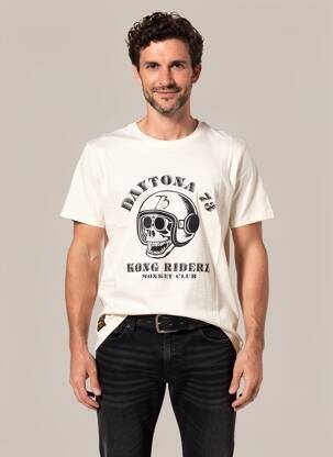 Tricou elasticitate mâneci scurte bej DAYTONA bărbat
