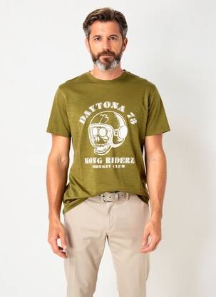 Tricou elasticitate mâneci scurte verde DAYTONA bărbat