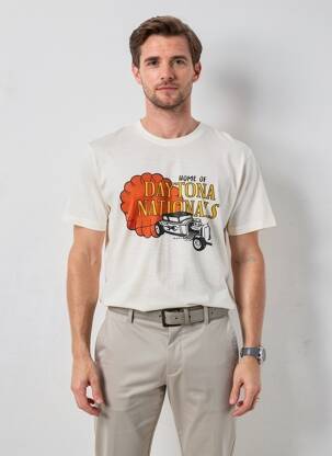 Tricou elasticitate mâneci scurte bej DAYTONA bărbat