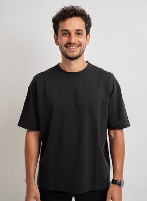 Tricou țesătură jersey mâneci scurte negru DAYTONA bărbat