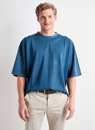 Tricou țesătură jersey mâneci scurte albastru DAYTONA bărbat