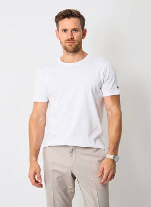 Tricou elasticitate mâneci scurte alb DAYTONA bărbat