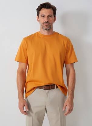 Tricou croială dreaptă mâneci scurte portocalie DAYTONA bărbat