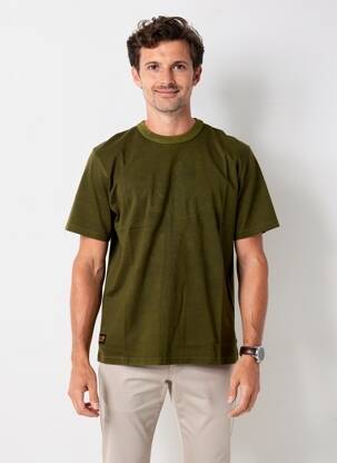 Tricou croială dreaptă mâneci scurte verde DAYTONA bărbat