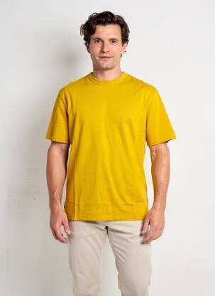 Tricou croială dreaptă mâneci scurte galben DAYTONA bărbat