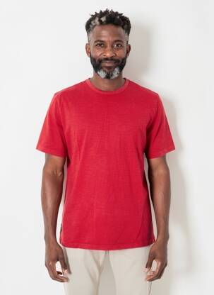 Tricou croială dreaptă mâneci scurte roșu DAYTONA bărbat