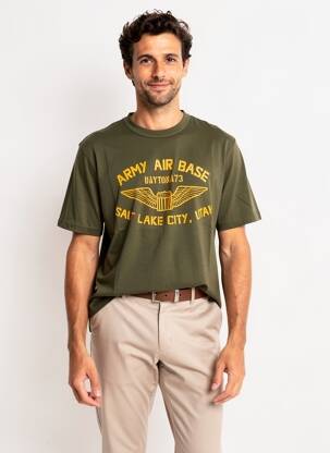 Tricou croială dreaptă mâneci scurte verde DAYTONA bărbat