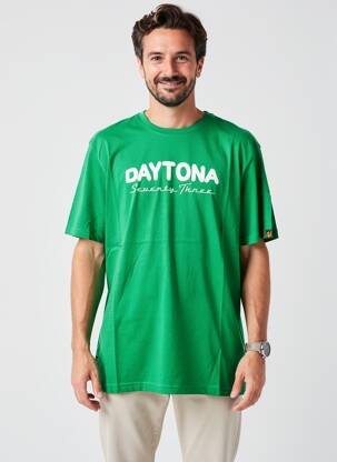 Tricou croială dreaptă mâneci scurte verde DAYTONA bărbat