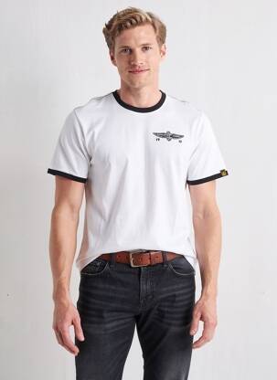 Tricou croială dreaptă mâneci scurte alb DAYTONA bărbat