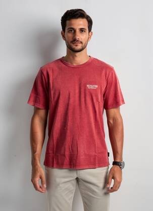 Tricou croială dreaptă mâneci scurte roșu DAYTONA bărbat