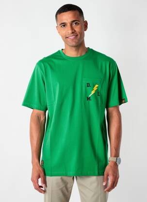 Tricou croială dreaptă mâneci scurte verde DAYTONA bărbat