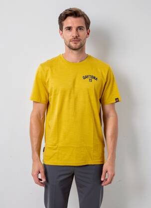 Tricou croială dreaptă mâneci scurte galben DAYTONA bărbat