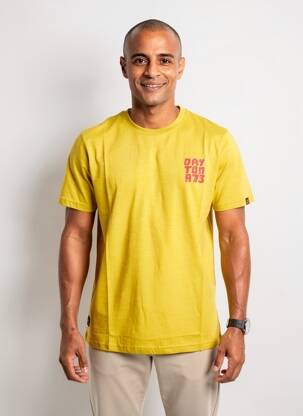 Tricou croială dreaptă mâneci scurte galben DAYTONA bărbat