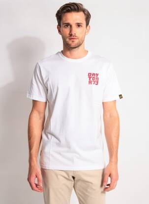 Tricou croială dreaptă mâneci scurte alb DAYTONA bărbat