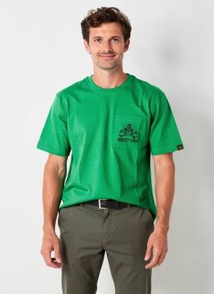 Tricou croială dreaptă mâneci scurte verde DAYTONA bărbat