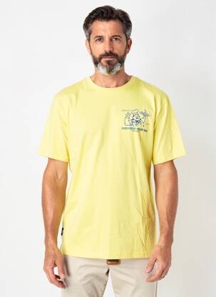 Tricou croială dreaptă mâneci scurte galben DAYTONA bărbat