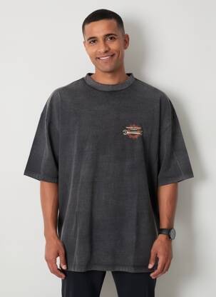Tricou croială dreaptă mâneci scurte gri DAYTONA bărbat