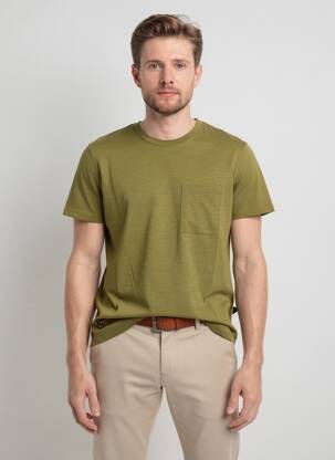 Tricou țesătură melanj mâneci scurte verde DAYTONA bărbat